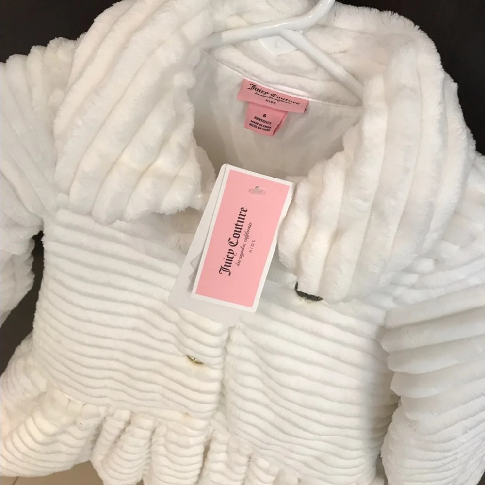 Girls peplum style JUICY COUTURE Fur jacket 4T